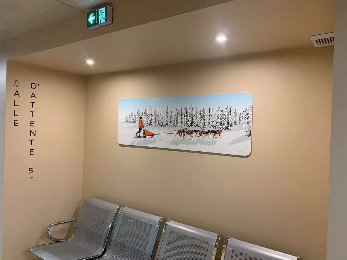 Salle d'attente de l'étage du Pôle Santé de Jacou